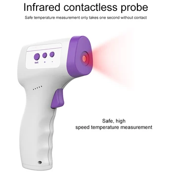 

Electric Thermometer One Second No Touch Non-Contact Body Fever Thermometer Digital IR Infrared Forehead Thermometer