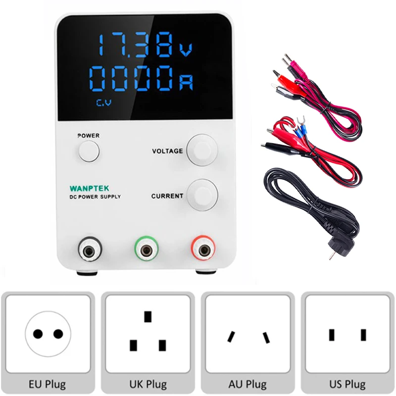 

Wanptek DC Regulated Laboratory Power Supply Adjustable 30V 10A 60V 5A Lab Voltage Regulator Stabilizer Switching Bench Source