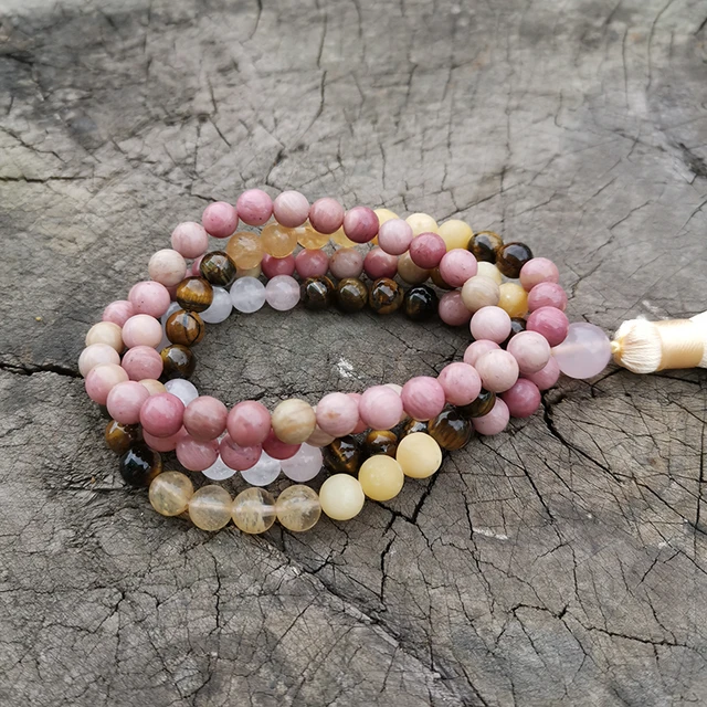 8mm Rose Quartz,Pink Beads For Jewelry Making JapaMala,Namaste Yoga Jewelry  Sets,Prayer Bead,Charms Necklace Women,108 Mala Bead - AliExpress