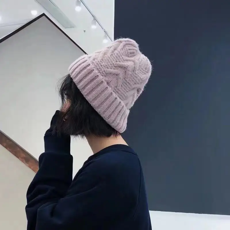 COKK шерстяная шапка Skullie Beanie зимняя женская шапка утолщенная теплая шапка защита ушей вязаные эластичные шапки