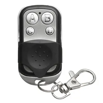 

Wireless Remote Controller 4 Button Metal Keychain For Home Burglar Alarm System Universal Automatic Door Remote Control