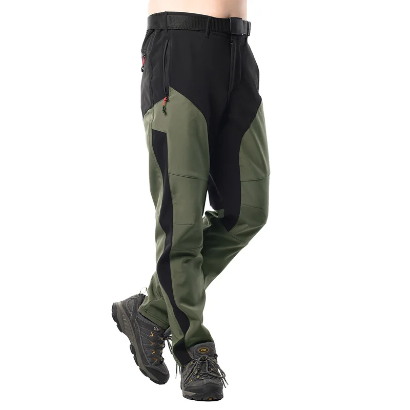 Winter Men Outdoor Pants Fleece Warm 