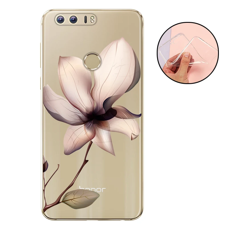 Защитный чехол для Huawei Honor 8 мягкий силиконовый из ТПУ задняя крышка сотового
