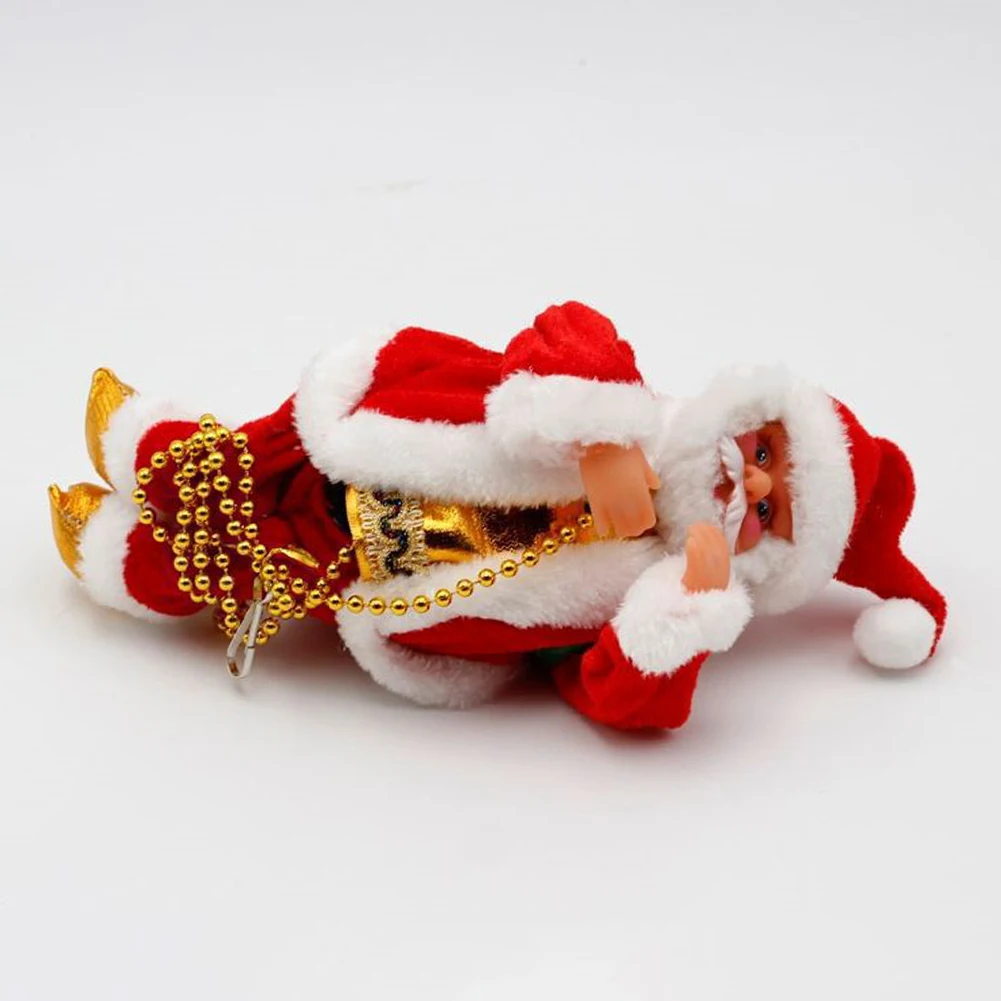 Электрический Санта-Клаус лестничная веревка альпинистская игрушка Рождественский подарок домашние вечерние украшения Питание от батареи, легко установить и использовать
