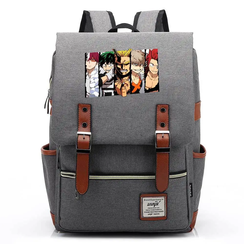 My Hero Academy элегантные брезентовые школьные рюкзаки Bookbag аниме женский милый рюкзак большой дорожный рюкзак мужской нейлоновый рюкзак для ноутбука - Цвет: 14