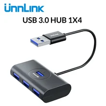 Unnlink 4 Порты и разъёмы usb-хаб USB 3,0 высокоскоростной разветвитель 5 Гбит/с USB удлинитель 0,25 м 0,5 м 1 м 1,5 м 2 м для Deskto ноутбук Тетрадь