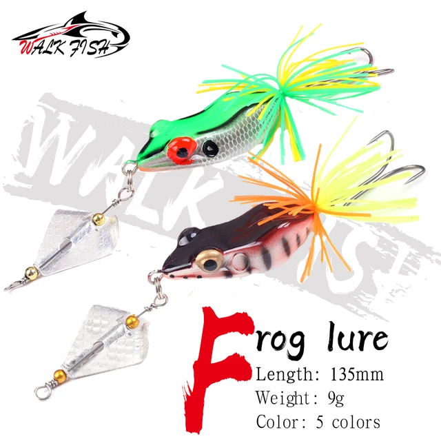 WALK FISH 1PCS 9g 11g Fishing Lures Treble Hooks Topwater Ray Frog Minnow  Bait Crankbait Wobblers 3D Eyes Fishing Tackle Pesca - AliExpress