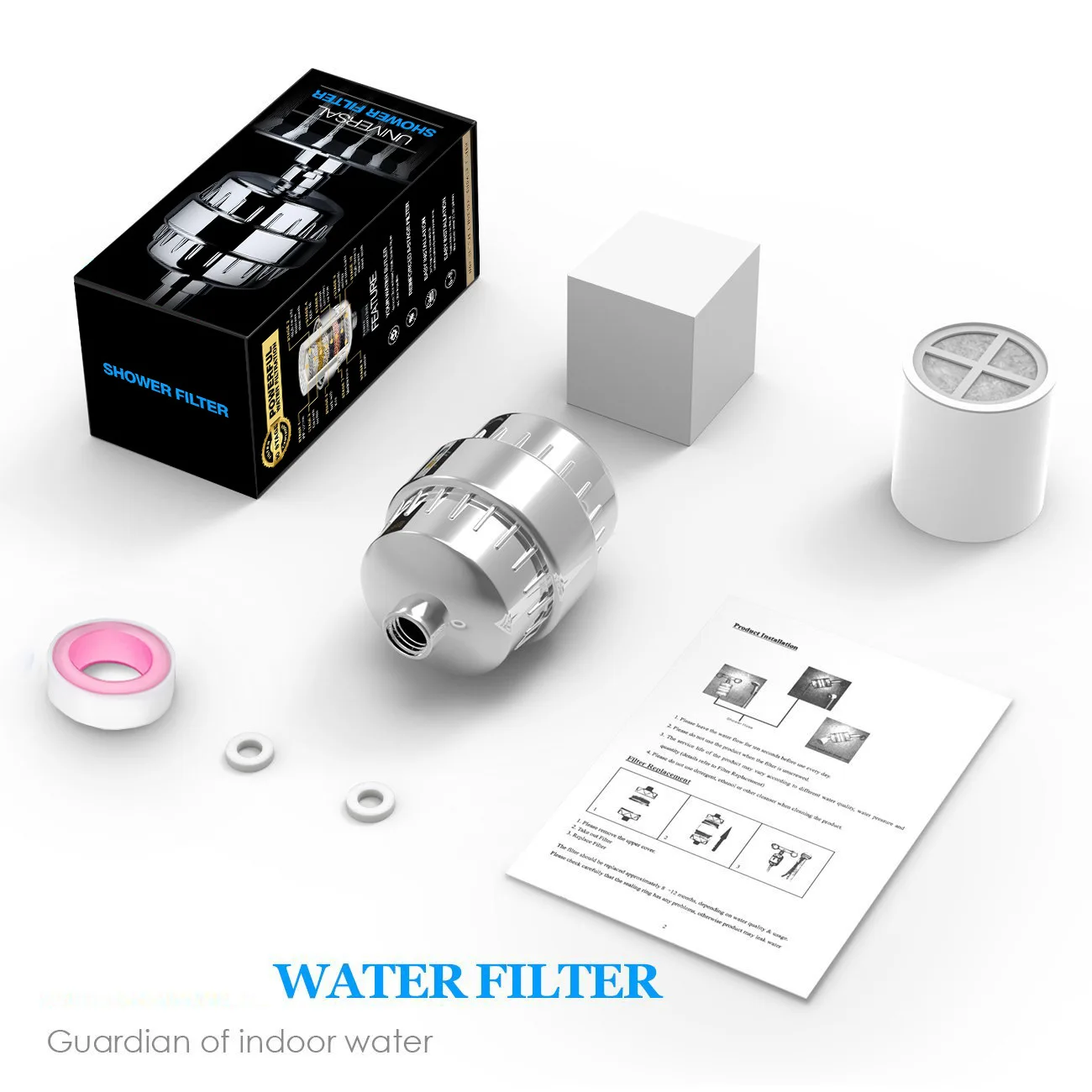 

Bathroom Shower Filter Bathing Water Filter Purifier Water Treatment Health Softener Chlorine Removal Purifier Water Softener
