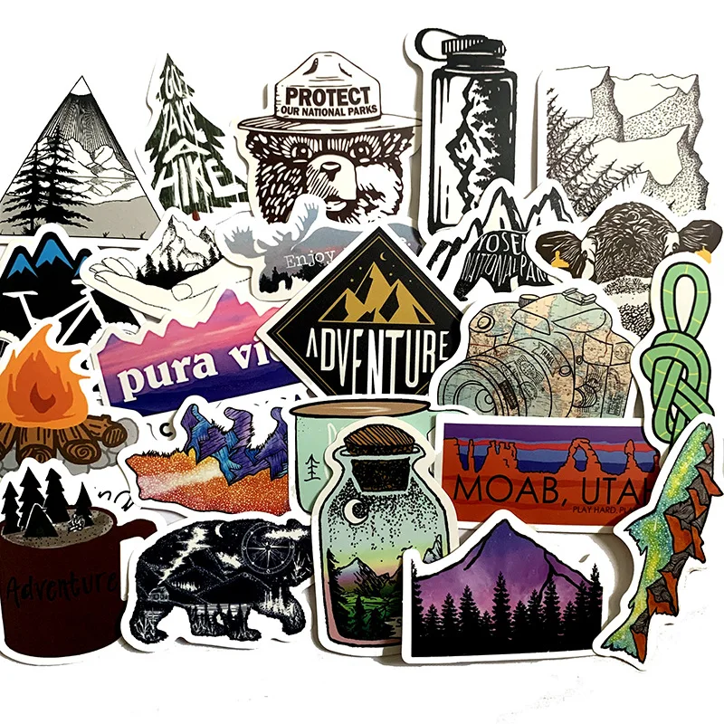 10/30/50Pcs Green Natural Forest Stickers Waterproof Decal Laptop  Motorcycle Luggage Snowboard Fridge Car Pegatinas - AliExpress