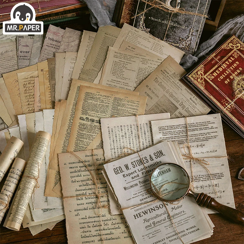 Mr.paper 10 Designs Antique Medieval Record Letter Scrapbooking/Card Making/Journaling Project DIY Retro Hangtag with Hole Cards