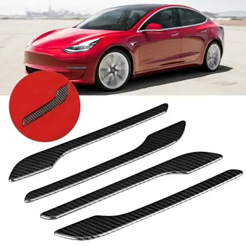 

4Pcs Door Handle Covers Label Accessory For Tesla Model 3 2018-19 ABS Three-dimensional Mouldings