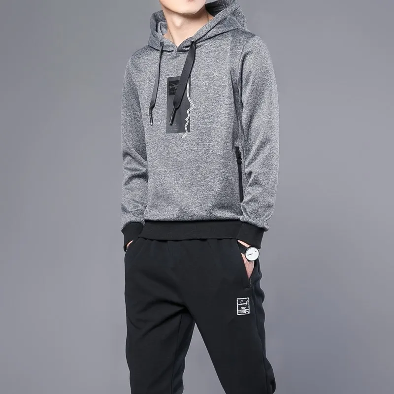 

Spring And Autumn MEN'S Casual Suit Teenager Simple Trend of Fashion Long-sleeved Sweater MEN'S Sport Suit Men's