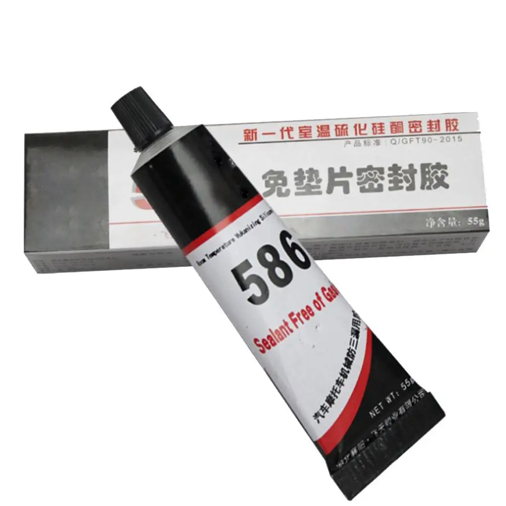 Высококачественная 586 черная силиконовая Свободная прокладка водонепроницаемый в маслонепроницаемый высокотемпературный герметик ремонт клея 55 г