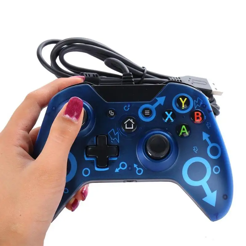 Новейший USB проводной игровой контроллер геймпад джойстик для Xbox One тонкий контроллер профессиональный двойной вибрации игровой контроллер
