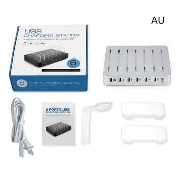 

Fast Multi-Port Charging Dock Station 6 Ports USB Desktop Charger Station, Power Adapter For all Phone Tablet Watch dropshipping