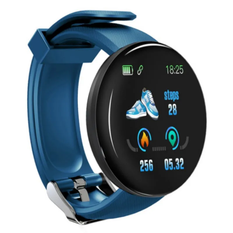 NewIP67 Newst Смарт-часы для мужчин и женщин, кровяное давление, круглые Смарт-часы, водонепроницаемые спортивные Смарт-часы с сердечным ритмом для Android Ios - Цвет: Синий