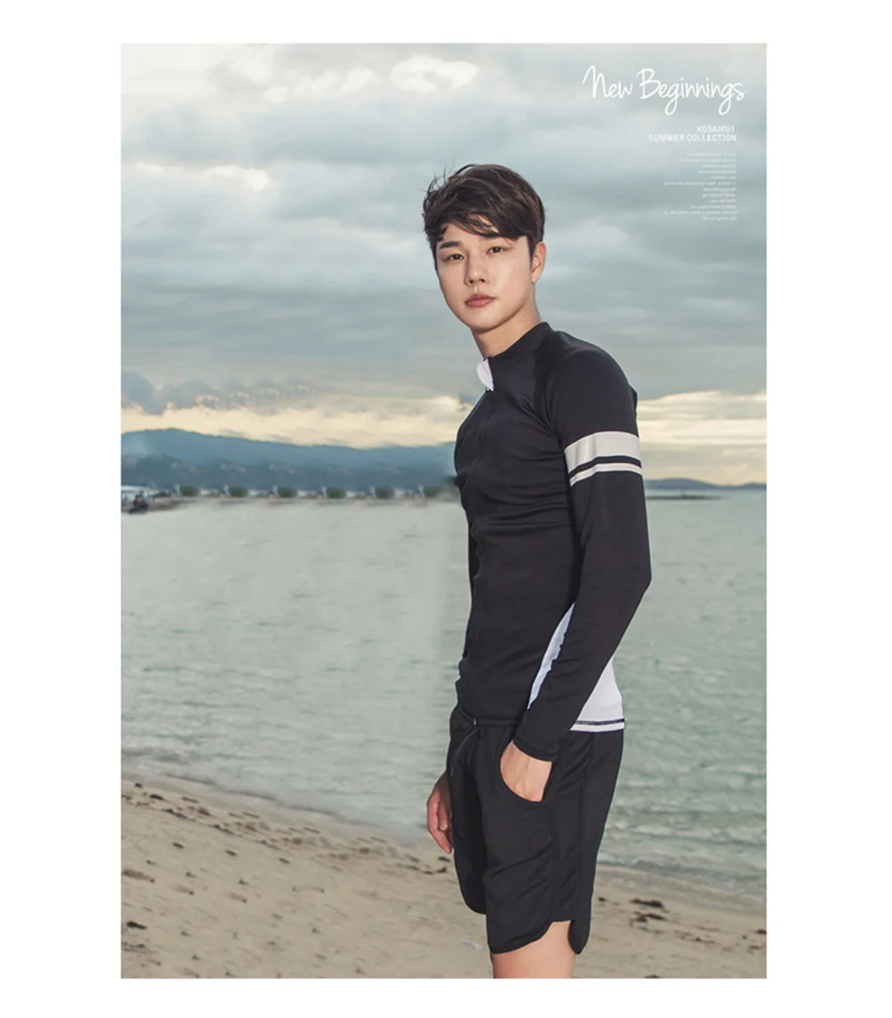 Long Sleeve Rash Guard Women Solid One Piece Swimsuit Zipper Swimwear 5 Sets Bathing Suits Black Surfing Suits Pad Long Pants