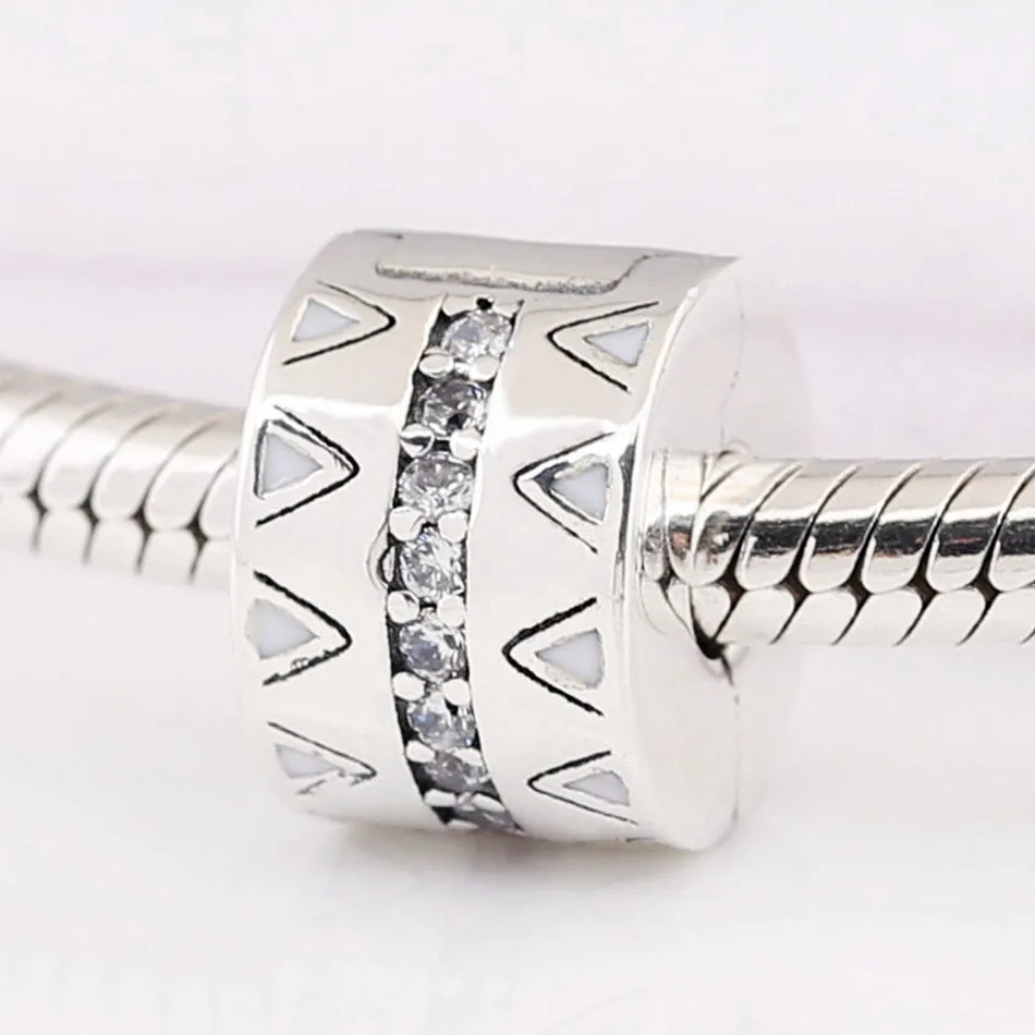 

Girls Braclets Bead Silver DIY Jewelry Sparkling Jagged Lines Clips Stoppers Charm fit Lady Bracelet Bangle
