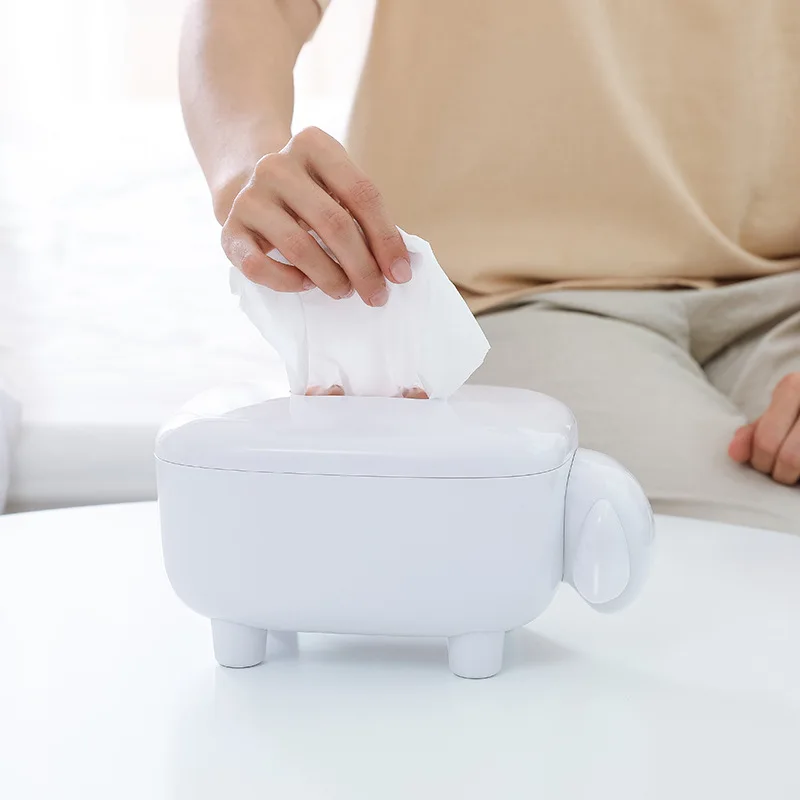 

Simple Cute Sheep Tissue Box with Cover Paper Towel Box Household Napkin Holder Box Home Kitchen Boxes Organizer Accessories