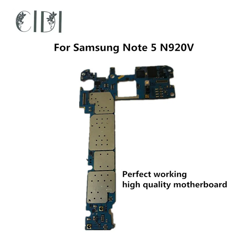 Марка CIDI используется оригинальная материнская плата для Samsung Note 5 N920V разблокированная материнская плата, логическая плата протестированная пластина
