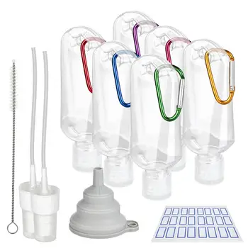 

11Pcs 50ML Leakproof Empty Bottles Refillable Keychain Bottles Set Portable Travel Bottle Empty Bottles Hand Sanitizer Container