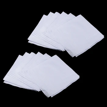 

24x Washable Solid Men's Large Handkerchiefs Wedding Hankies Set