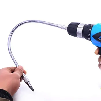 

20/30CM Universal Metal Charging Drill Shaft Easy Flexible Bending Connecting Adapter Link for Electronic Drill soft shaft tool