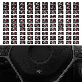 

100 PCS Car styling Emblem Badge Sticker steering Wheel Decal For Toyota CROWN REIZ TRD Racing LOGO Tire accessories Car-styling