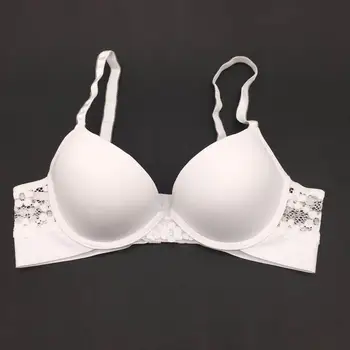 

Push Up Bra For Plus Size Women Underwire Padded B C Cup Lace Seamless White Soft Adjusted Small breast Push Up Bra Lingerie New