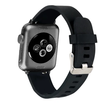 

38mm 42mm Watch Band for Apple Watch Series 1/2/3/4 Comefortable Silicone Strap Practical Water Resistant Replacement nato strap