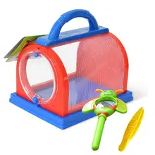 

Kids Insect Bug Cage with Tweezers Magnifier Exploration Critter Toy
