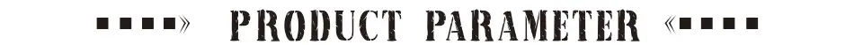 3.product parameter