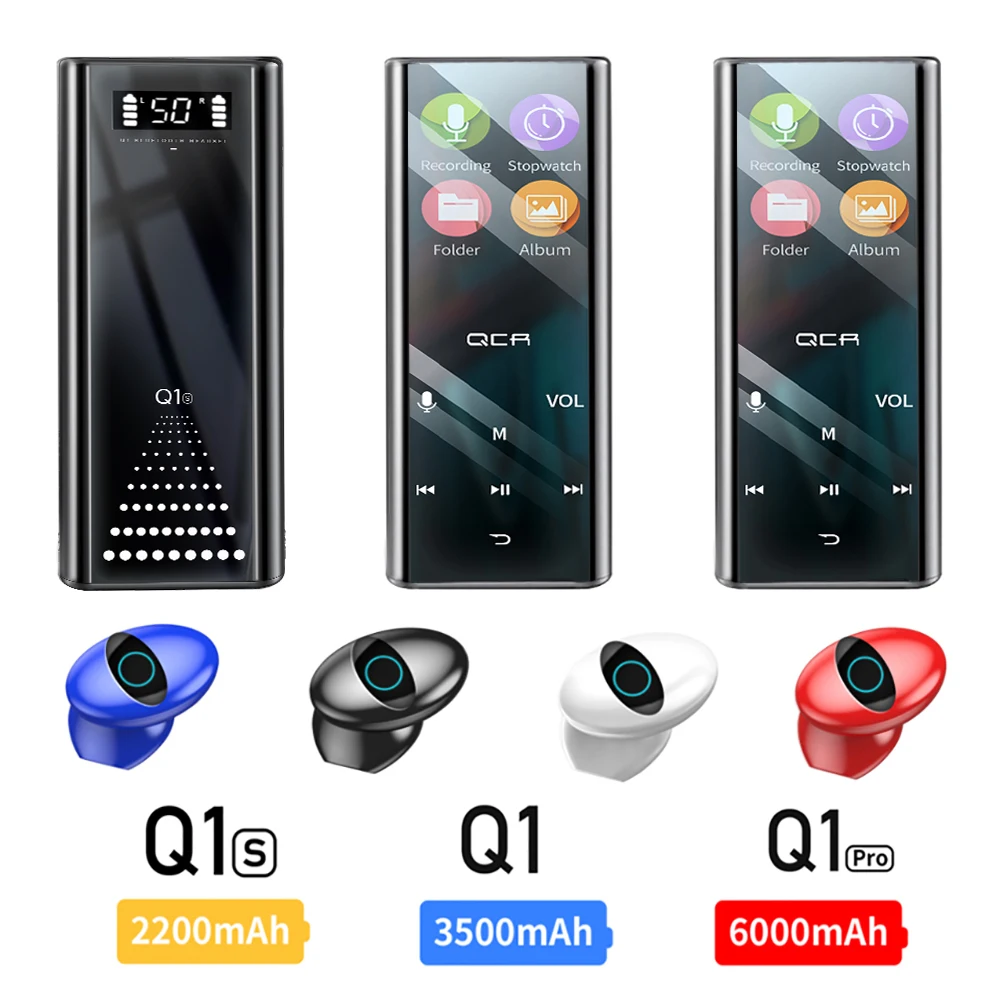 Q1 TWS Bluetooth наушники 5,0 9D многофункциональные Bluetooth наушники IPX7 водонепроницаемый в пределах 6000 мАч Внешний аккумулятор для iOS Android