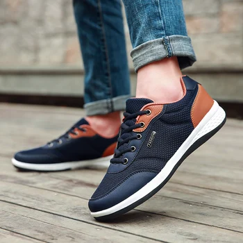 

Sneakers men classic skate shoes breathable mesh casual shoes Lace-up flats shoes Zapatos Hombre