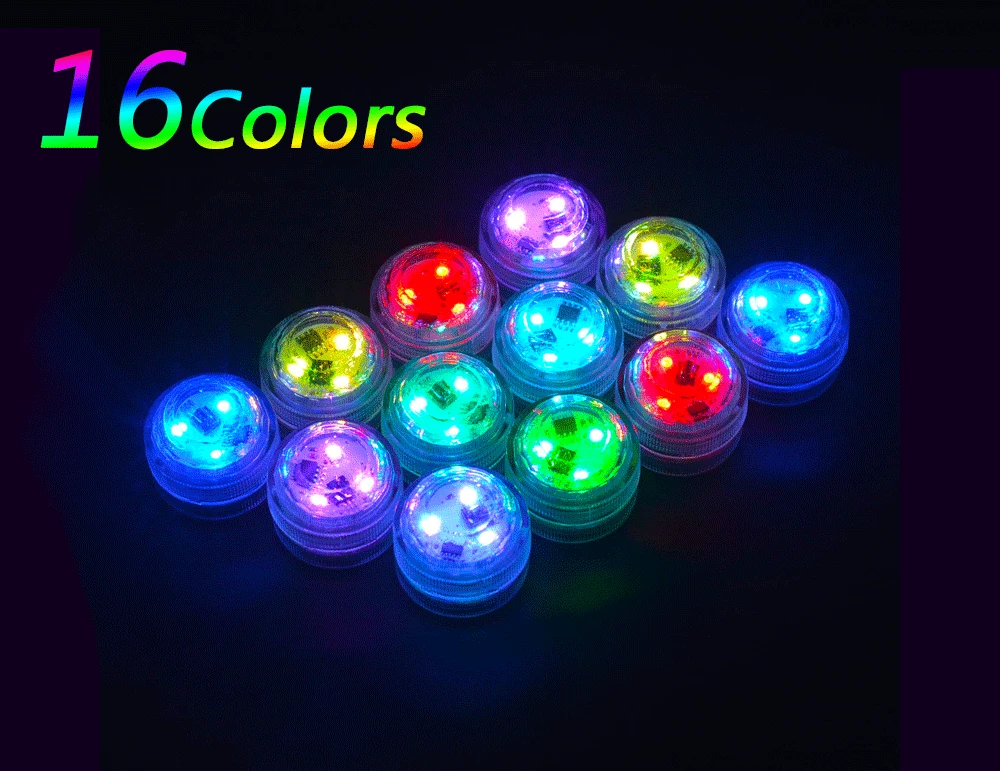 Waterproof Battery Operated Multi Color Submersible LED Underwater Light For Fish Tank Pond Swimming Pool Wedding Party Decor best underwater boat lights