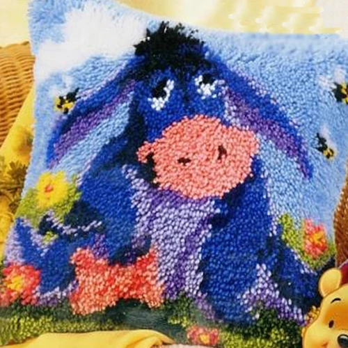 1Oneroom ZD569 Крюк Набор ковриков «сделай сам» незавершенный пряжа для вязания крючком коврик крюк с защелкой Набор ковриков для пола - Цвет: Светло-серый