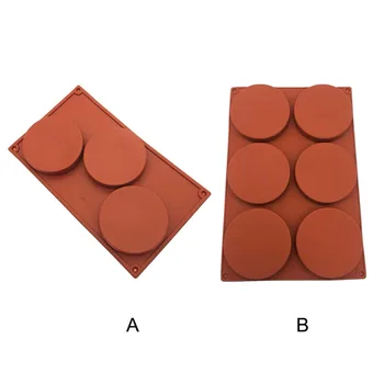 

3/6 Holes Large Round Disc Candy Silicone Mold Shallow Cylinder Cake DIY Handmade Chocolate Mold Silicone Household Baking Molds