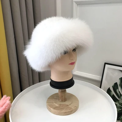 Женские настоящие норковые меховые шапки-бомберы зимние из натурального меха серебристой лисы, Кепки роскошное качество зимняя шапка эластичные теплые мягкие пушистые натуральные меховая шапка