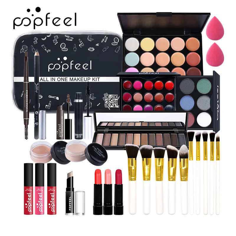 Popfeel Carry All Makeup Set (eye Shadow Palette/blushes/powder