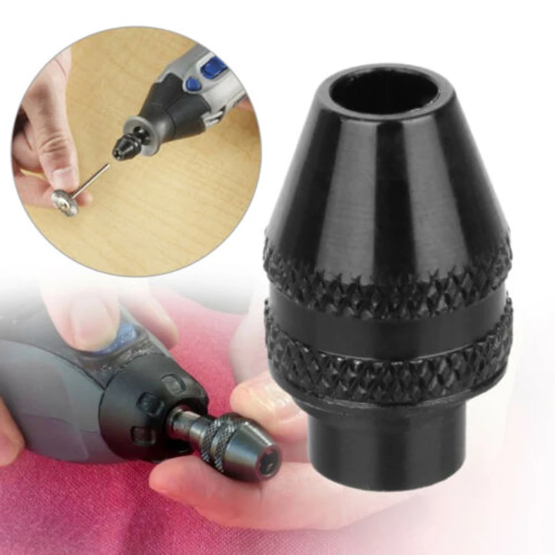 

1pc Keyless Metal Drill Chuck Replacement For 4486 Rotary Tool 0.4mm-3.4mm Black