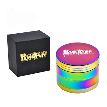 

Rainbow Color Aluminum Smoking Herb Grinder 63MM 4 Layer Spice Tobacco Grinder Sharp Diamond Teeth Crusher Miller