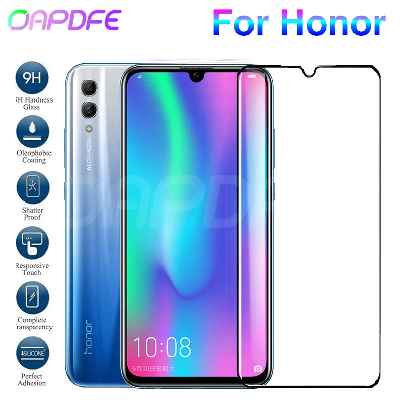 

9D Protective Glass on the For Honor 8X 8C 8A 20 20i 10i 9i V20 V10 V9 Play Note 10 Tempered Screen Protector Glass Film Case