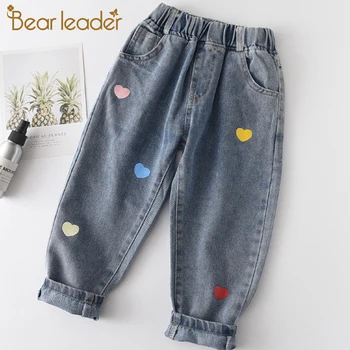 

Bear Leader Kids Casual Jeans 2020 New Autumn Spring Girls Boys Fashion Jeans Children Lovely Heart Print Leggings for 2 6 Years
