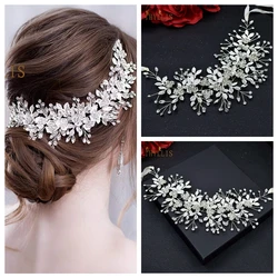 A293 Delicate Wedding Hair Accessories Baroque Hairband Bridal Tiaras Crown Bride Flower Headpiece Rhinestone Women Headwear