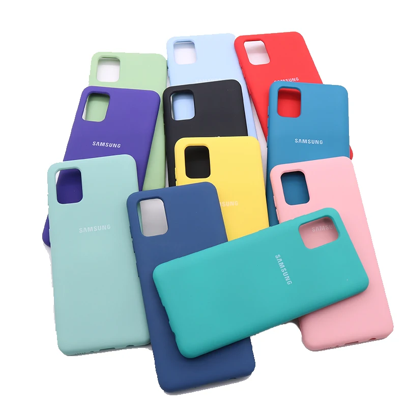 Samsung A31 Case Original Housing Silky Silicone Cover Soft-Touch Back Protective Shell For Galaxy A 31 phone pouch case