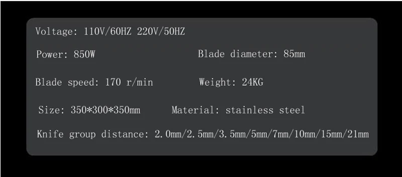 Description Picture 4 of itemElectric slicer commercial full automatic multi-function slicer Meat Grinders
