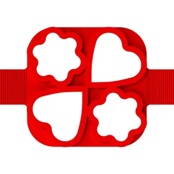 

Silicone Love Shape 4-Hole Omelette Egg Boiler Silicone Omelette Mould Omelette Mold Household Supplies