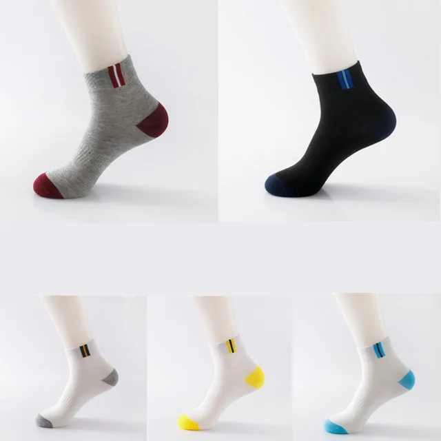 MS012 Mix colors 5 пар мужских носков, спортивные, деловые, прочные, сшитые, одноцветные носки, для мальчиков, эластичные, отличное качество, Meias, носки, европейские размеры 39-45, Meias - Цвет: MS012 Mix colors
