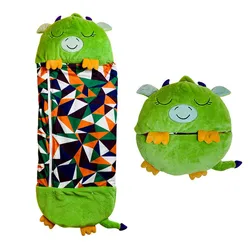 Sac de couchage dessin animé pour enfants, cadeau d'anniversaire, sac de couchage pour enfants, oreiller en peluche, doux et chaud pour bébés garçons et filles 