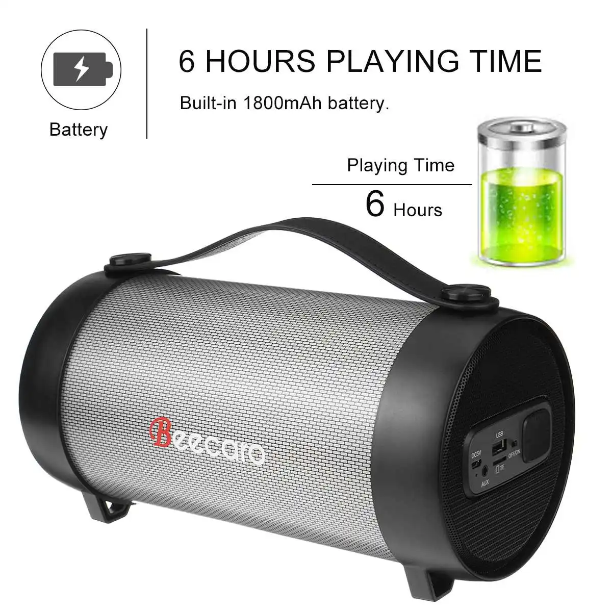Colorful LED Light Portable bluetooth Speaker FM
